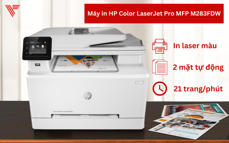 Máy in laser màu HP Color LaserJet Pro MFP M283FDW Máy in laser màu HP Color LaserJet Pro MFP M283FDW in ấn chất lượng