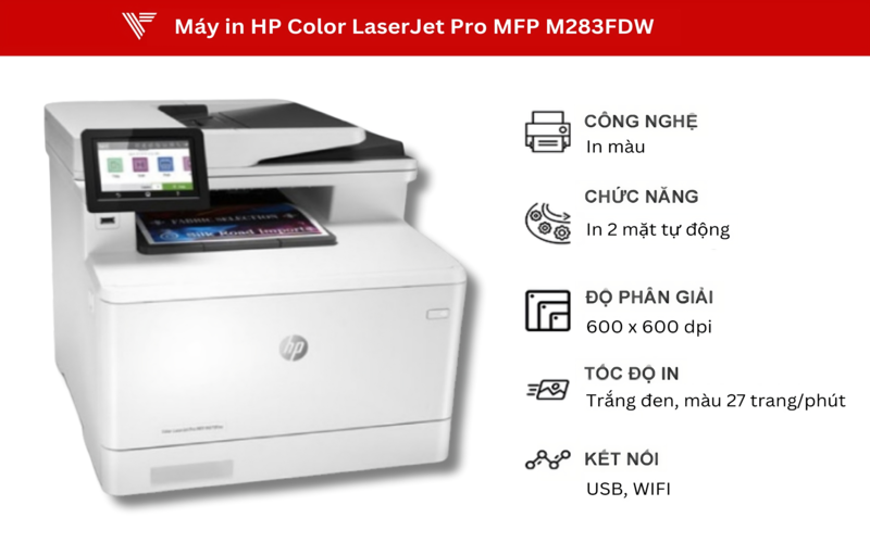 Máy in HP Color LaserJet Pro MFP M479FDW in ấn chuyên nghiệp