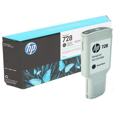 hộp mực đã có mực in hp 728B 130ml Matte Black in cartridge 3WX26a