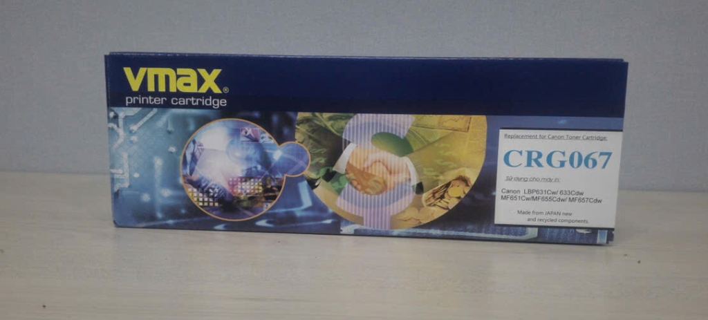 Mực laser VMAX CANON CRG 067 Xanh (Cyan-có chíp)