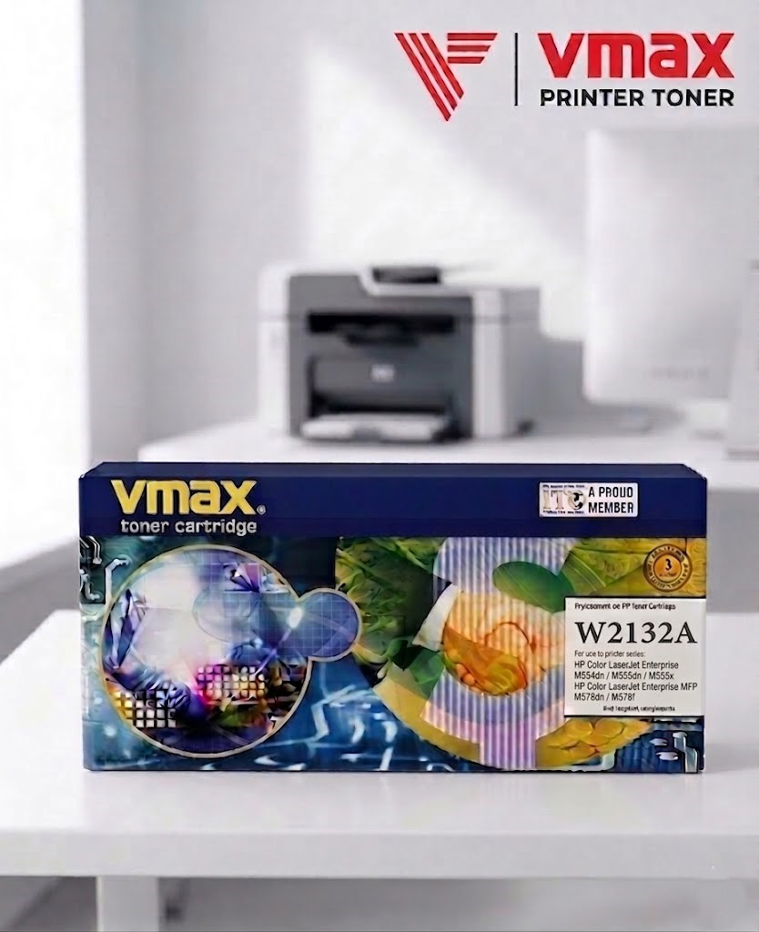 Mực Laser VMAX HP W2132A Yellow - Chíp 100%